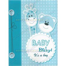 Обложка 'Свидетельство о рождении 192х263, It's a boy!' жираф,мишка. текстиль, пластик.