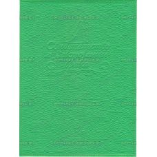 Обложка 192х263 'Свидетельство о заключении брака' зелёная, кожа, пластик.