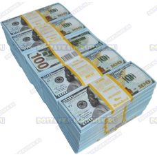 Деньги банка приколов 100 долларов НОВОГО образца. (50 пачек)