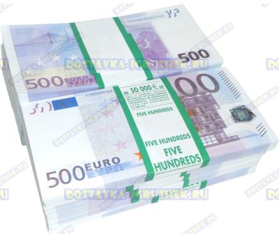 Деньги банка приколов 500 евро. (10 пачек)