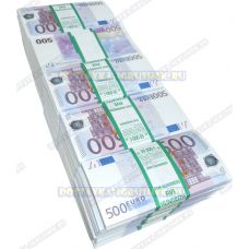 Деньги банка приколов 500 евро. (50 пачек)