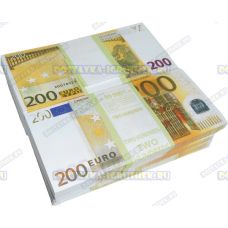 Деньги банка приколов 200 евро. (10 пачек)