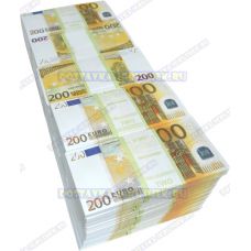 Деньги банка приколов 200 евро. (50 пачек)