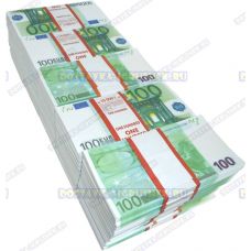 Деньги банка приколов 100 евро. (50 пачек)