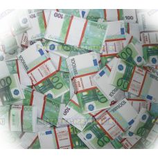 Деньги банка приколов 100 евро. (300 пачек)