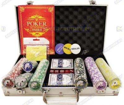 Покерный набор 'Чемодан' 300 фишек.