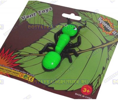 Лизун Vent Toys 'Муравей' черно-зеленый. ~8см.