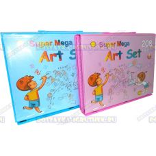 Комплект 2 набора для творчества "Mega Art Set" розовый и синий.